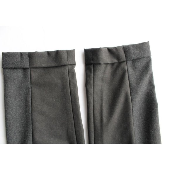 Brunello Cucinelli Virgin Wool Blend Tapered Leg Cuffed Trouser Steel Size 4 - Picture 10 of 10